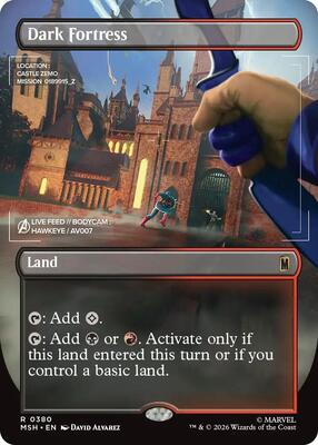 Magic: The Gathering,Marvel Super Heroes,Dark Fortress (Borderless) - 380,Normal,Rare,Near Mint