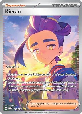 Pokemon,SV: Prismatic Evolutions,Kieran - 174/131,Holofoil,Special Illustration Rare,Near Mint