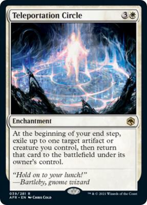 Magic: The Gathering,Adventures in the Forgotten Realms,Teleportation Circle - 39,Foil,Rare,Lightly Played