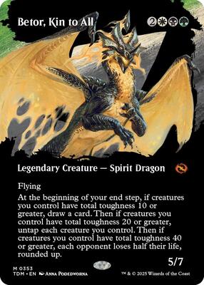 Magic: The Gathering,Tarkir: Dragonstorm,Betor, Kin to All (Borderless) - 353,Normal,Mythic,Lightly Played