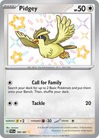 Pokemon,SV: Paldean Fates,Pidgey - 196/091,Holofoil,Shiny Rare,Near Mint