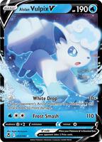 Pokemon,SWSH12: Silver Tempest,Alolan Vulpix V - 033/195,Holofoil,Ultra Rare,Near Mint