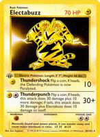 Pokemon,Base Set (Shadowless),Electabuzz - 020/102,Unlimited,Rare,Lightly Played