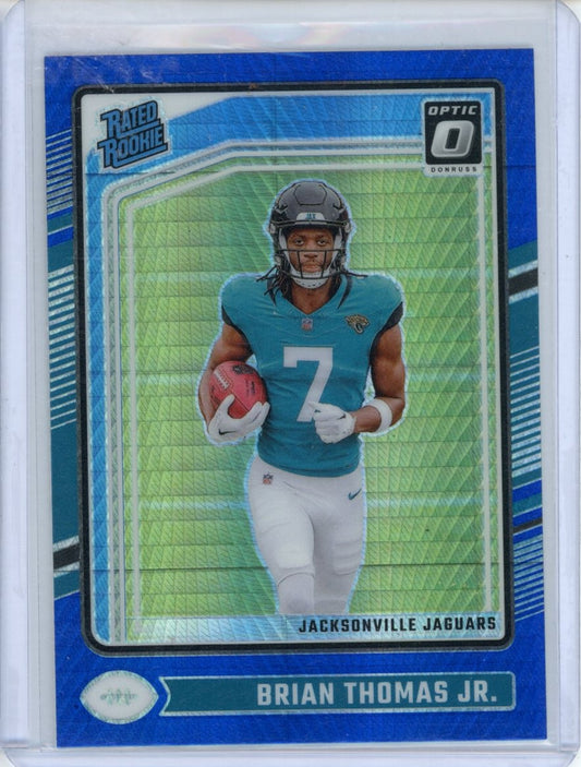 Donruss 2024 Donruss Optic,2024 Donruss Optic,Brian Thomas Jr. - 214,Blue Hyper