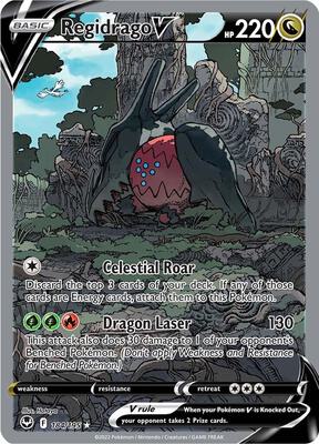 Pokemon,SWSH12: Silver Tempest,Regidrago V (Alternate Full Art) - 184/195,Holofoil,Ultra Rare,Near Mint
