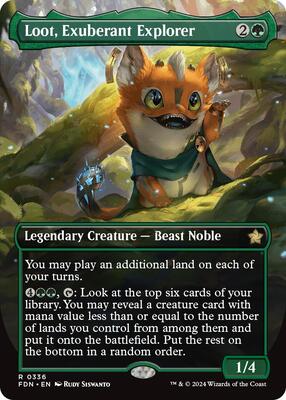 Magic: The Gathering,Foundations,Loot, Exuberant Explorer (Borderless) - 336,Normal,Rare,Near Mint