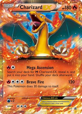 Pokemon,XY Promos,Charizard EX - XY17,Holofoil,Promo,Damaged