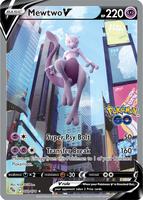 Pokemon,Pokemon GO,Mewtwo V (Alternate Full Art) - 072/078,Holofoil,Ultra Rare,Near Mint