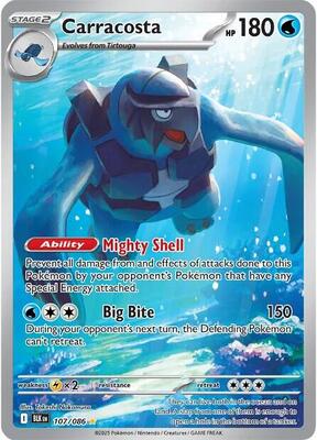Pokemon,SV: Black Bolt,Carracosta - 107/086,Holofoil,Illustration Rare,Near Mint