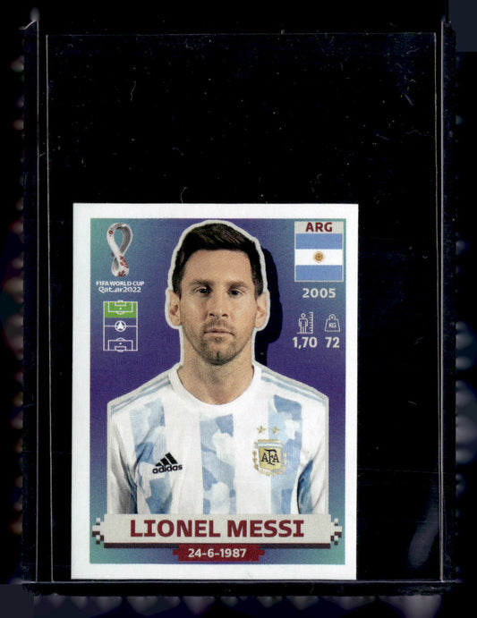Panini 2022 Panini FIFA World Cup: Qatar 2022 Stickers (Blue Fronts w/ White Border),2022 Panini FIFA World Cup: Qatar 2022 Stickers (Blue Fronts w/ White Border),Lionel Messi - ARG 20,NM