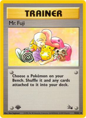Pokemon,Fossil,Mr. Fuji - 58/62,1st Edition,Uncommon,Lightly Played