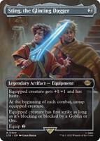 Magic: The Gathering,Universes Beyond: The Lord of the Rings: Tales of Middle-earth,Sting, the Glinting Dagger (Borderless) - 409,Normal,Rare,Near Mint