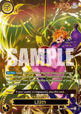 One Piece Card Game,Carrying On His Will,Lilith - OP07-111,Foil,Super Rare,Near Mint