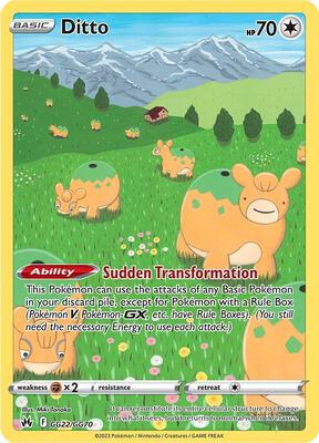 Pokemon,SWSH: Crown Zenith: Galarian Gallery,Ditto - GG22/GG70,Holofoil,Ultra Rare,Near Mint