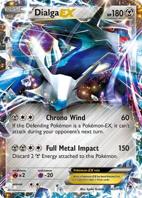 Pokemon,XY - Phantom Forces,Dialga EX - 62/119,Holofoil,Ultra Rare,Lightly Played