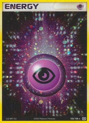 Pokemon,EX Emerald,Psychic Energy - 105/106,Holofoil,Holo Rare,Moderately Played