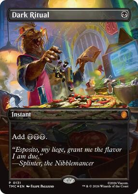 Magic: The Gathering,Commander: Teenage Mutant Ninja Turtles,Dark Ritual (Borderless) - 131,Foil,Promo,Lightly Played