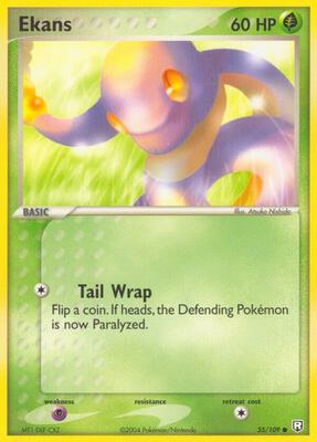 Pokemon,EX Team Rocket Returns,Ekans - 55/109,Reverse Holofoil,Common,Damaged