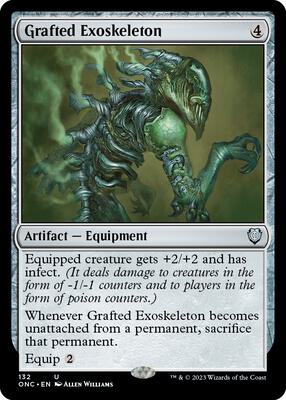 Magic: The Gathering,Commander: Phyrexia: All Will Be One,Grafted Exoskeleton - 132,Normal,Uncommon,Near Mint