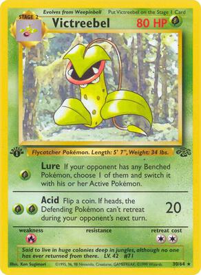 Pokemon,Jungle,Victreebel (30) - 30/64,Unlimited,Rare,Moderately Played