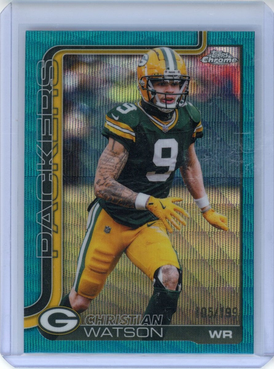 Topps 2025 Topps Chrome,2025 Topps Chrome,Christian Watson - 112,Refractor