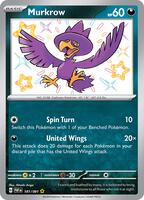 Pokemon,SV: Paldean Fates,Murkrow - 181/091,Holofoil,Shiny Rare,Near Mint