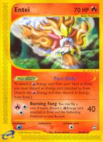 Pokemon,Aquapolis,Entei - 010/147,Reverse Holofoil,Rare,Damaged