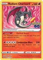 Pokemon,Pokemon GO,Radiant Charizard - 011/078,Holofoil,Radiant Rare,Near Mint