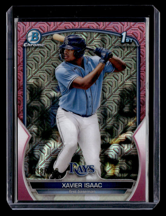 Bowman 2023 Bowman,2023 Bowman,Xavier Isaac - BCP-145,Chrome Prospects Mojo Pink Refractors