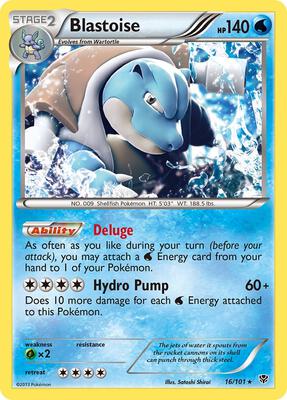 Pokemon,Plasma Blast,Blastoise - 16/101,Reverse Holofoil,Holo Rare,Heavily Played