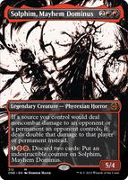 Magic: The Gathering,Phyrexia: All Will Be One,Solphim, Mayhem Dominus (Showcase) - 312,Foil,Mythic,Near Mint