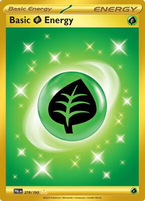 Pokemon,SV02: Paldea Evolved,Basic Grass Energy - 278/193,Holofoil,Hyper Rare,Lightly Played