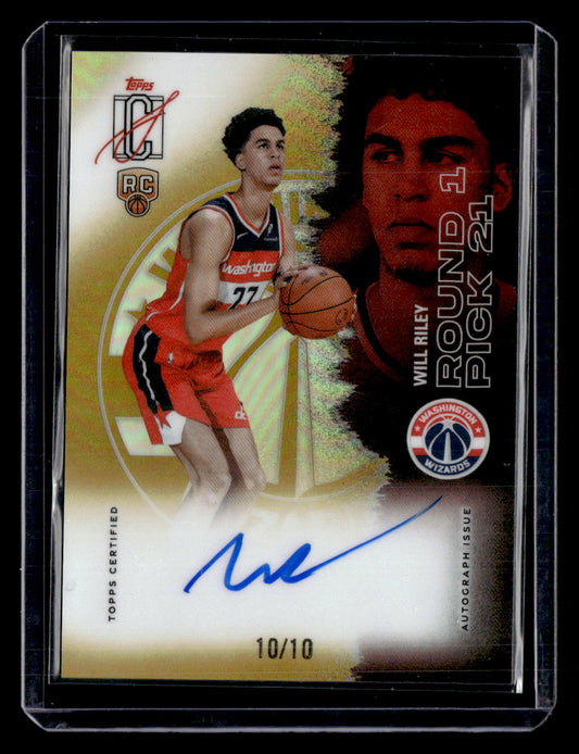 Topps 2025-26 Topps Signature Class,2025-26 Topps Signature Class,Will Riley - RCC-WRI,Rookie Class Chrome Autographs Gold Refractor