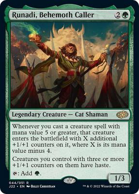 Magic: The Gathering,Jumpstart 2022,Runadi, Behemoth Caller - 44,Normal,Rare,Near Mint