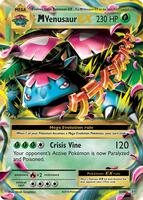 Pokemon,XY - Evolutions,M Venusaur EX - 2/108,Holofoil,Ultra Rare,Damaged