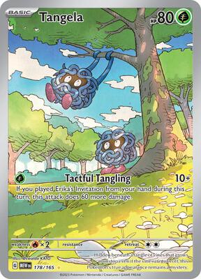 Pokemon,SV: Scarlet & Violet 151,Tangela - 178/165,Holofoil,Illustration Rare,Damaged