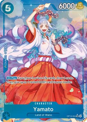 One Piece Card Game,Carrying On His Will,Yamato (Alternate Art) - OP13-054,Foil,Super Rare,Near Mint