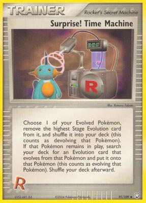 Pokemon,EX Team Rocket Returns,Surprise! Time Machine - 91/109,Reverse Holofoil,Uncommon,Lightly Played