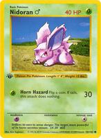 Pokemon,Base Set (Shadowless),Nidoran M - 055/102,1st Edition,Common,Heavily Played