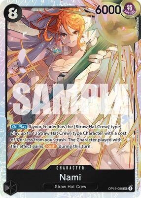 One Piece Card Game,Adventure on Kami's Island,Nami (OP15-086),Foil,Super Rare,Near Mint