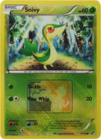 Pokemon,League & Championship Cards,Snivy - 1/114 (League Promo) - 001/114,Reverse Holofoil,Promo,Moderately Played