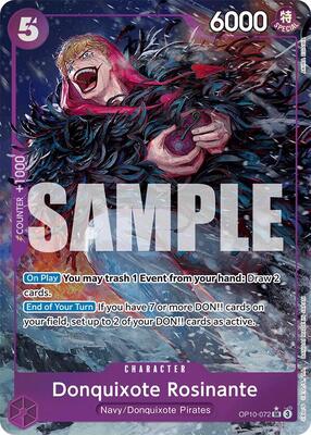 One Piece Card Game,Royal Blood,Donquixote Rosinante (Parallel) - OP10-072,Foil,Super Rare,Moderately Played