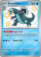 Pokemon,SV: Paldean Fates,Baxcalibur - 130/091,Holofoil,Shiny Rare,Near Mint