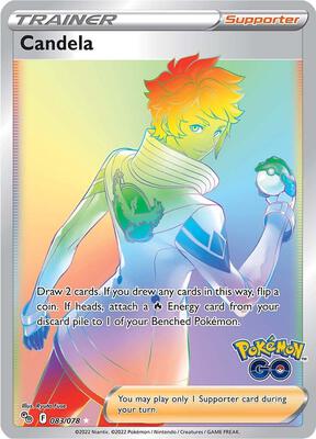 Pokemon,Pokemon GO,Candela (Secret) - 083/078,Holofoil,Secret Rare,Near Mint