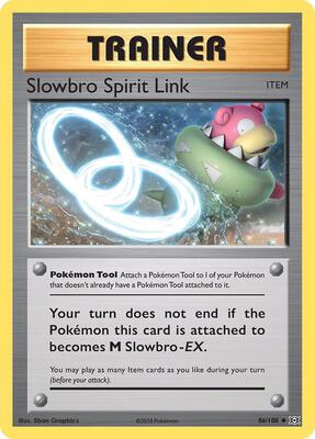 Pokemon,XY - Evolutions,Slowbro Spirit Link - 86/108,Reverse Holofoil,Uncommon,Near Mint