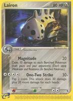 Pokemon,EX Ruby and Sapphire,Lairon - 37/109,Reverse Holofoil,Uncommon,Near Mint