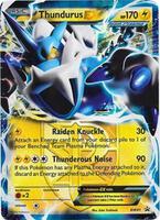Pokémon,Black and White Promos,Thundurus EX (Team Plasma) - BW81,Holofoil,Promo,Damaged