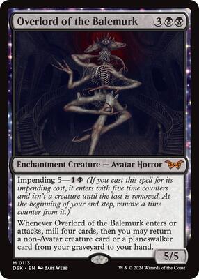 Magic: The Gathering,Duskmourn: House of Horror,Overlord of the Balemurk - 113,Normal,Mythic,Near Mint