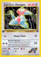 Pokemon,Gym Challenge,Sabrina's Porygon - 098/132,1st Edition,Common,Lightly Played