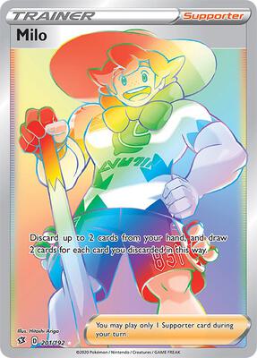 Pokemon,SWSH02: Rebel Clash,Milo (Secret) - 201/192,Holofoil,Secret Rare,Near Mint